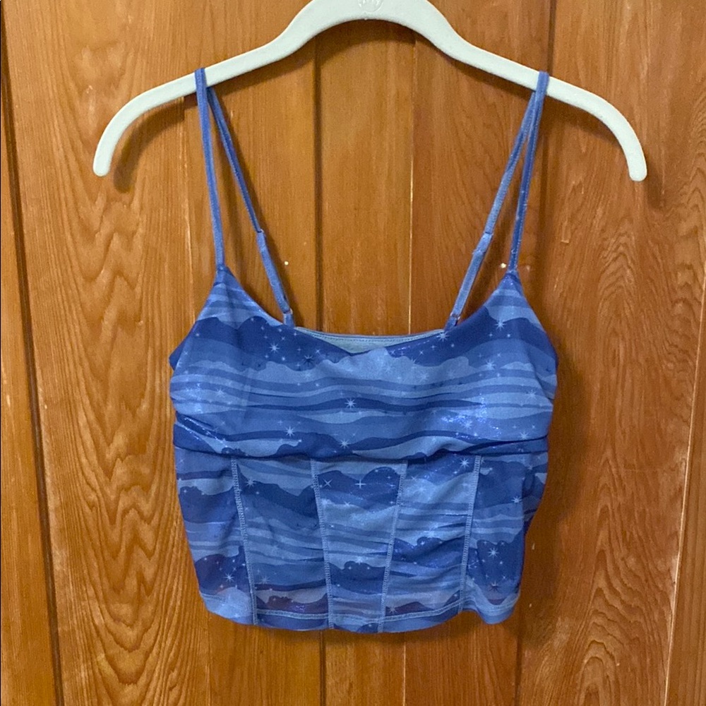 Urban Outfitters Blue Sleeveless Crop Camisole